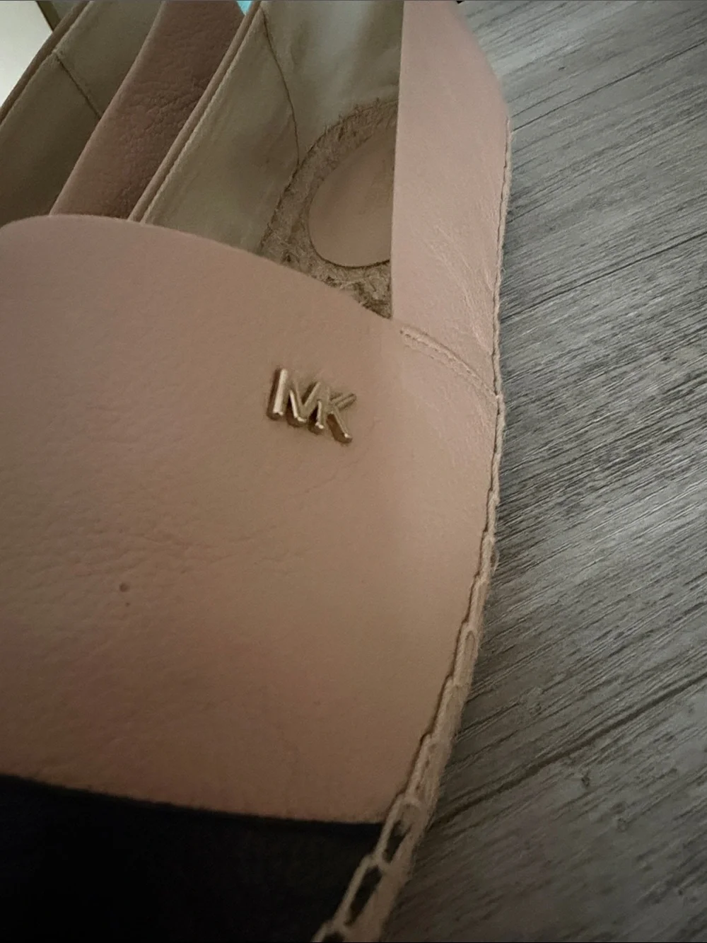 Michael Kors Two-Tone Blush and Black Espadrille Flats 8.5